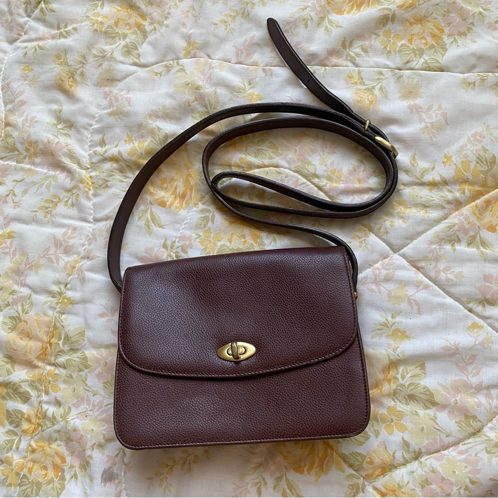 Coach Madison Spence Crossbody Burgundy Leather